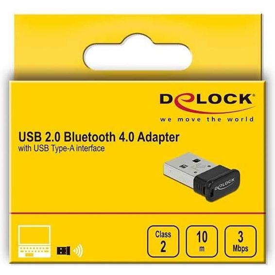 Thumbnail - Delock USB-Bluetooth-Adapter 61004 V4.0, 7mm (Sender & Empfänger), Bluetooth Audio Adapter, Schwarz
