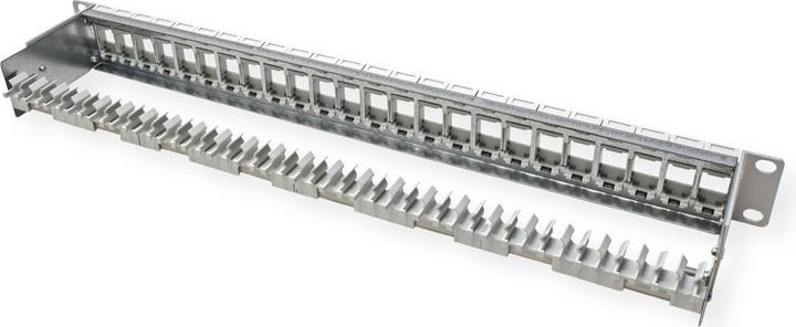 Produktbild Metz Connect BTR E-DAT Modultraeger 24tlg 1HE lgr Modultraeger f. 24 einzelgeschirmte Module lichtgrau