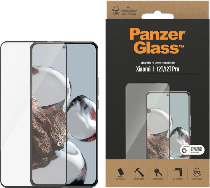 Actual product image PanzerGlass SP Xiaomi 12T/12T Pro UWF (1 pcs., Xiaomi 12T, Xiaomi 12T Pro)