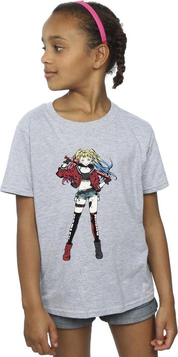 Produktbild Harley Quinn Mädchen TShirt aus Baumwolle in stehender Pose (140, 146)