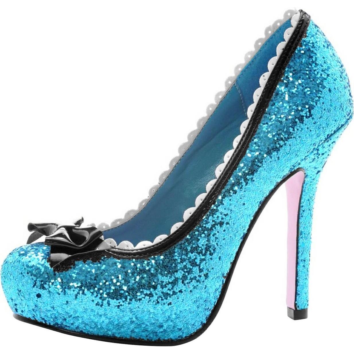 Leg Avenue Glitzer High Heels blau