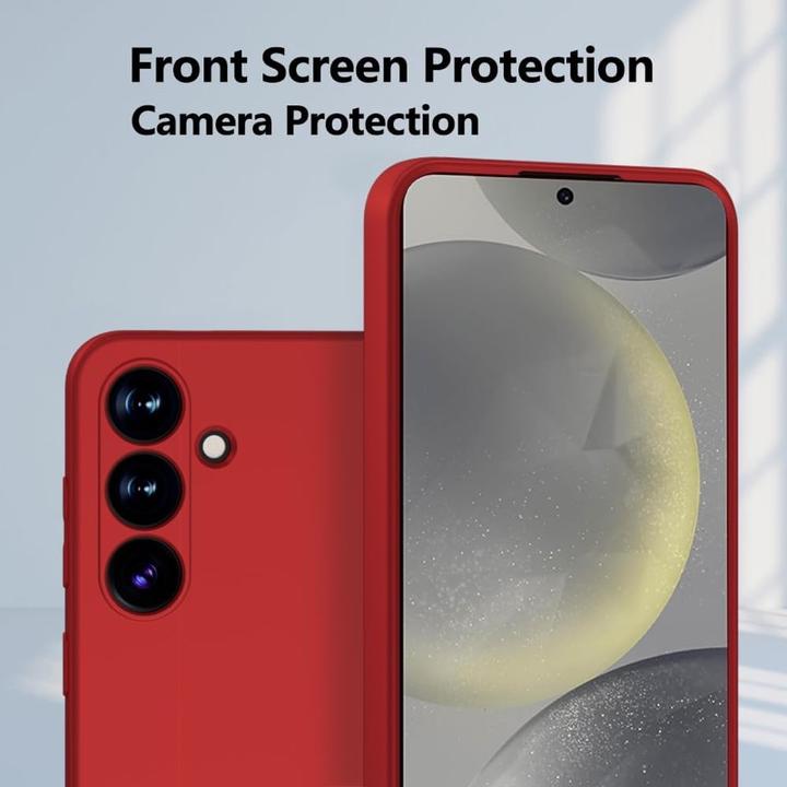 Immagine prodotto X-Level Samsung Galaxy S25 Plus - Custodia posteriore sottile, in silicone, rossa (Samsung Galaxy S25+)