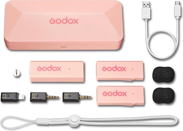 Actual product image Godox MoveLink Mini Lightning Kit 2 2.4 GHz 1 receiver and 2 transmitters pink (novelty)