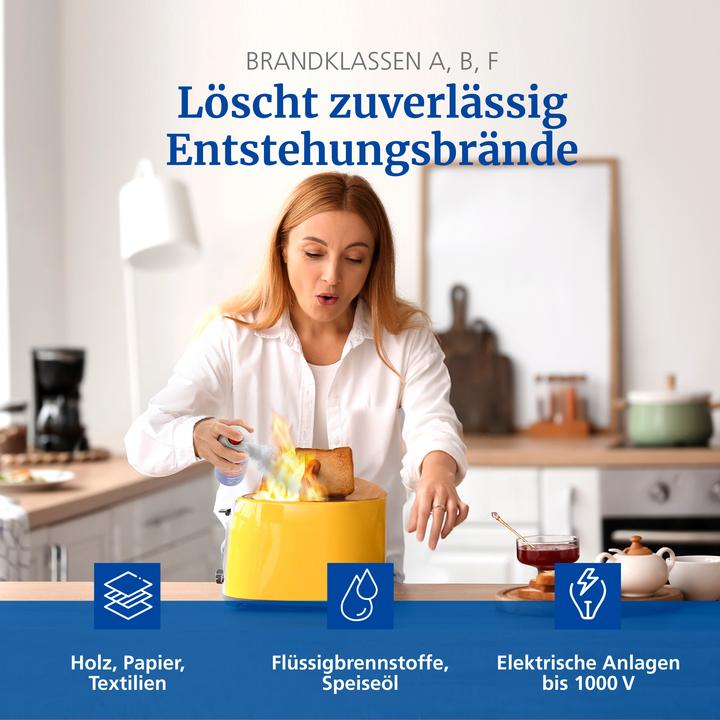 Produktbild Hekatron 31-6900086-01-XX Universal Löschspray gegen Entstehungsbrände – Brandschutz für Haushalt, A (A)