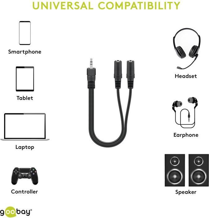 Produktbild gb 3.5 mm Audio Adapter (Audio Splitter)