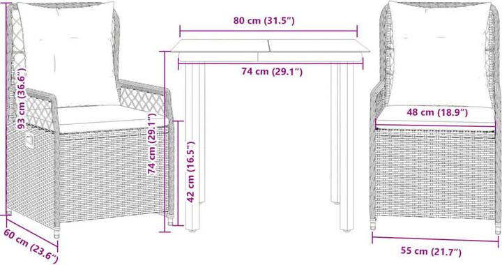 Produktbild vidaXL Garten Essgruppe