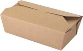 Immagine prodotto MultiLine Cartone da asporto 1000 ml 185/167x103/90x58 mm in PE Brun/Hvid, 250 pezzi/scatola