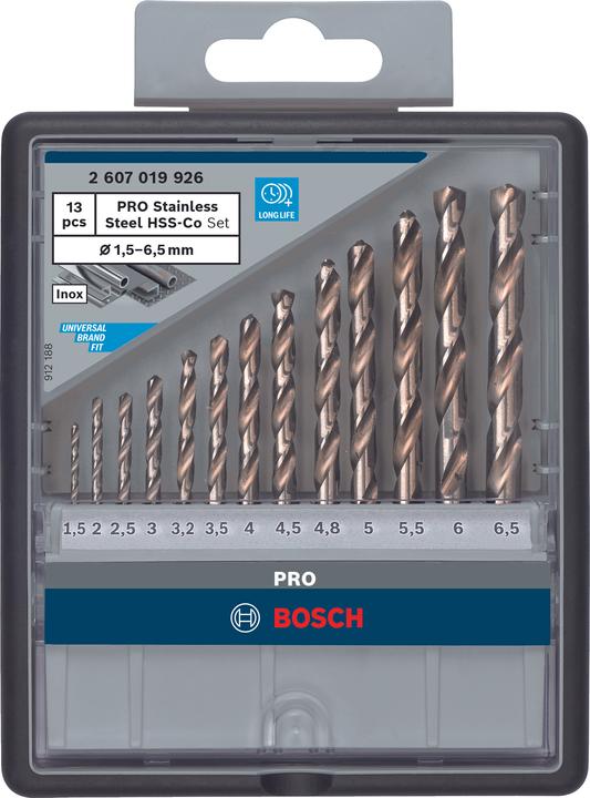 Productafbeelding Bosch Professional Zubehör HSS metalen draaiboorset (1,5 mm, 2 mm, 2,5 mm, 3 mm, 3,2 mm, 3,5 mm, 4 mm, 4,5 mm, 4,8 mm, 5 mm, 5,5 mm, 6 mm, 6,5 mm)