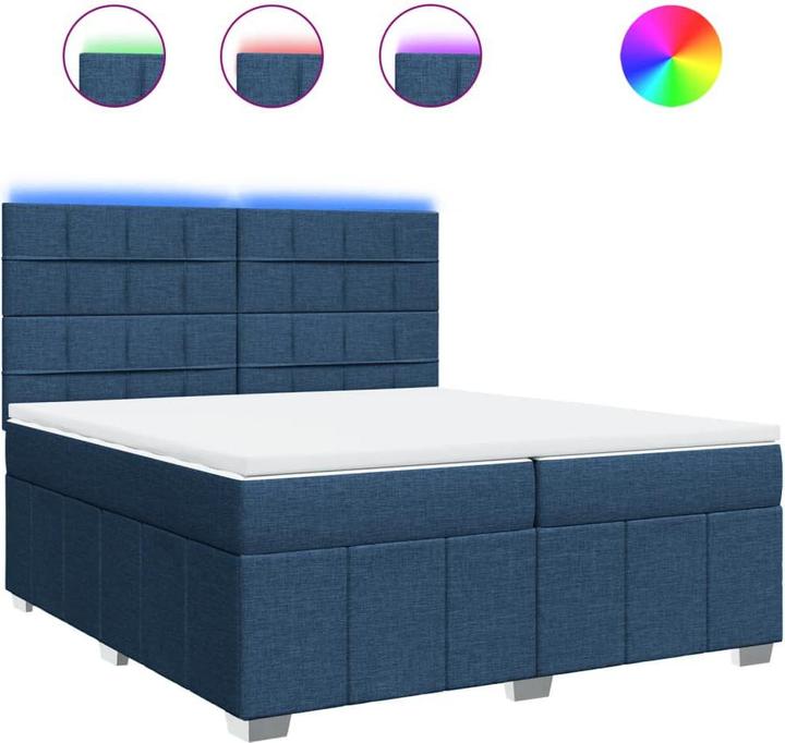 Produktbild vidaXL Bo x springbett mit Matratze 200 x 200 cm Stoff (200 x 200 cm)