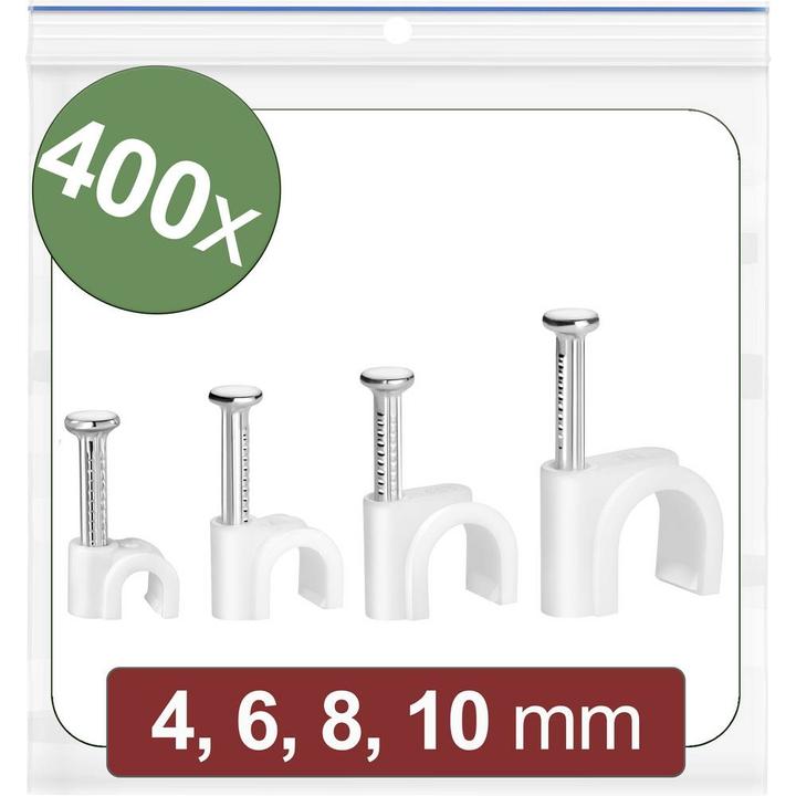 Quadrios 24CA425 Nagelschellen 24CA425 Bündel-Ø-Bereich 2 bis 10 mm Weiss 400