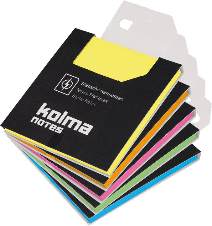 Image du produit Kolma Notes adhésives 76 x 76 mm statiques assorties (76 x 76 mm)