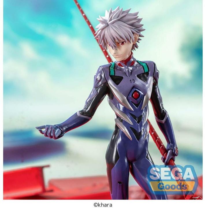 Actual product image Sega Evangelion: 3.0+1.0 Thrice Upon a Time Luminasta PVC Statue Kaworu Nagisa x Spear of Longinus 21 cm