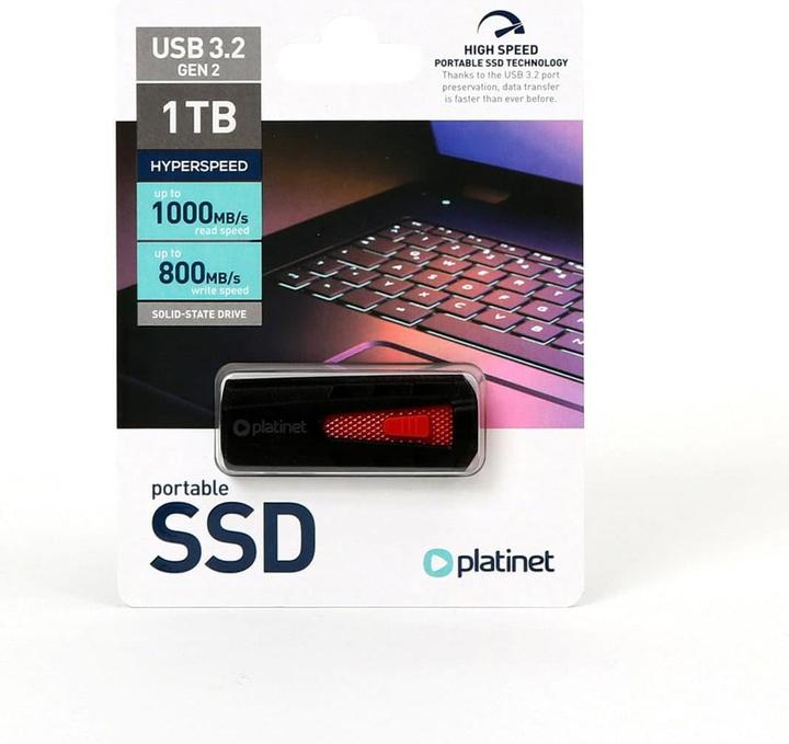 Platinet přenosné SSD USB 3.2 R/W 1000/800 MB/s 1000GB (1 TB)