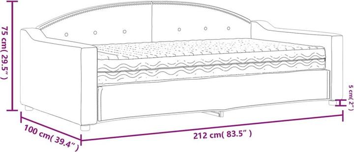 Produktbild vidaXL Tagesbett mit Matratze