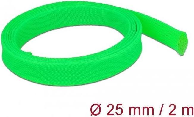 Actual product image Delock Braided hose stretchable 2 m x 25 mm green (Cable conduit, 200 cm)