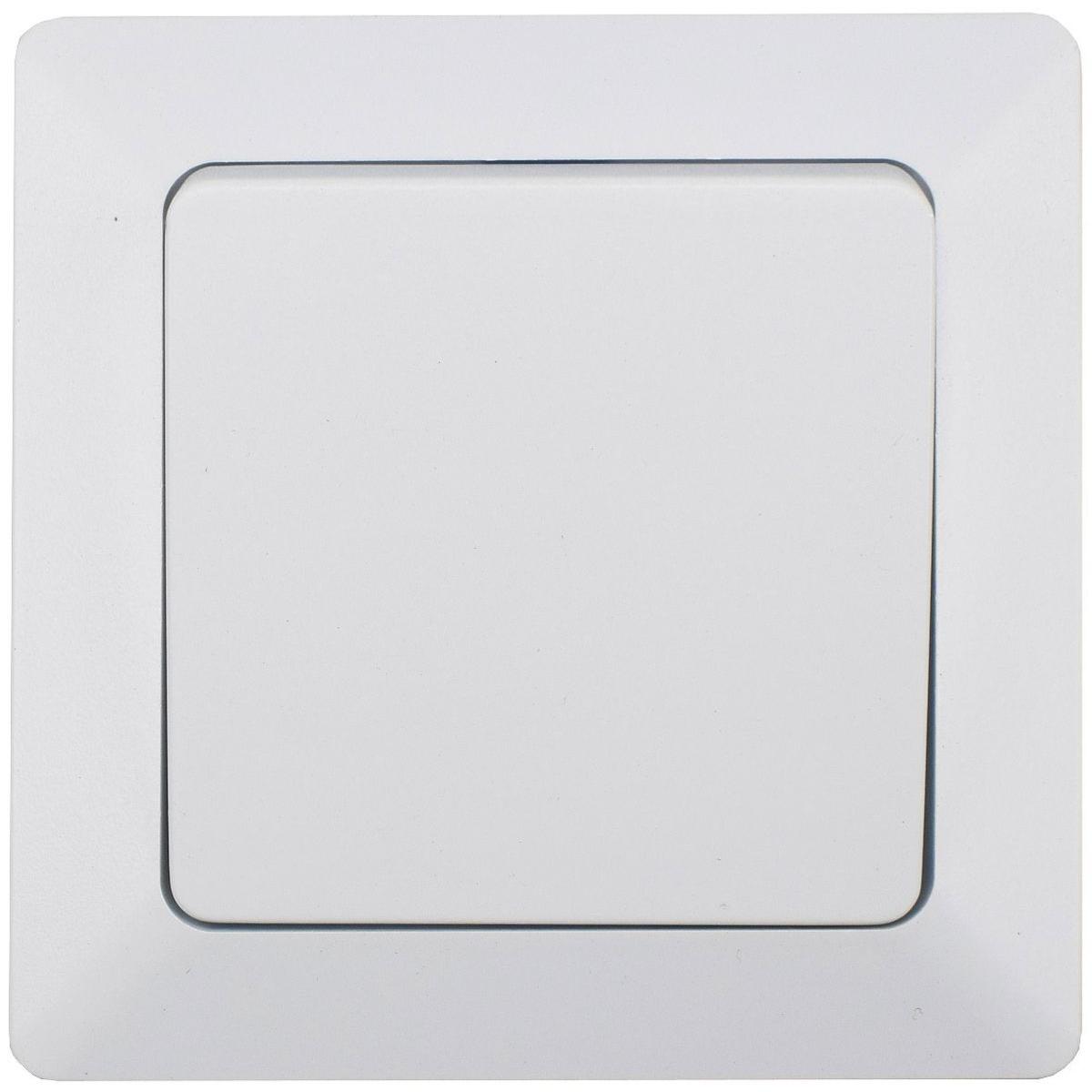 Chilitec, Lichtschalter + Storenschalter, MILOS Kreuzschalter 22776, UP, 10A/250V, weiss matt