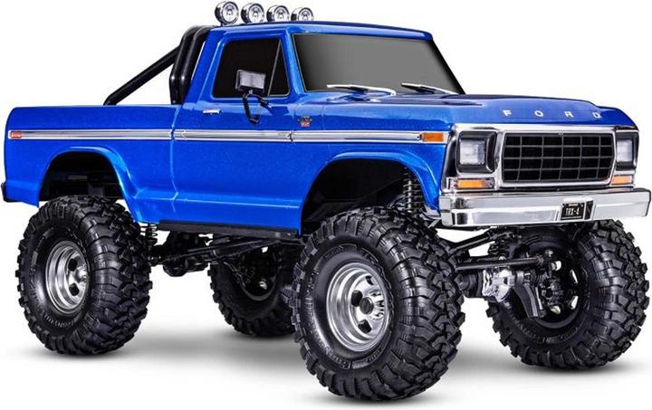 Traxxas TRX-4 79 Ford F150 High-Trail 1/10 Crawler RTR bleu Brushed, sans batterie ni chargeur (RTR Prêt à fonctionner)