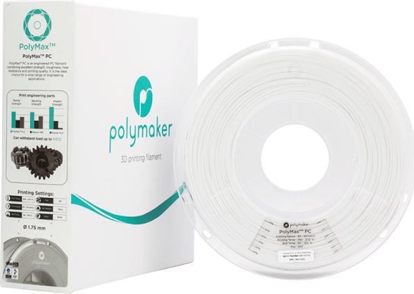 Produktbild Polymaker PCMax™ (Carbon, 1.75 mm, 750 g, Weiss)