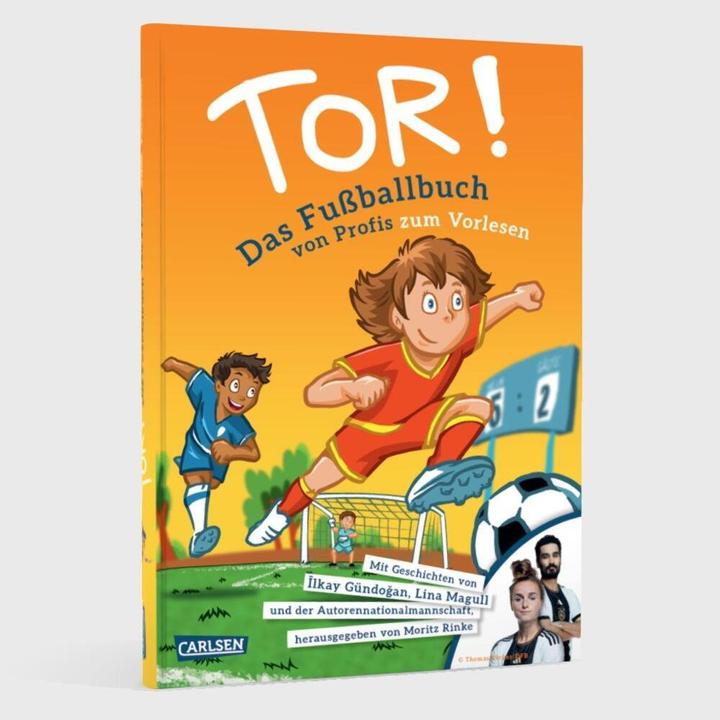 Actual product image Tor! Das Fussballbuch von Profis zum Vorlesen (German, Andreas Merkel, Hannes Köhler, Ilknur Kocer, Jan Böttcher, Jochen Schmidt, Klaus Caesar Zehrer, Klaus Döring, Lina Magull, Michael Kröchert, Moritz Rinke, Moritz Straatmann Rinke, Nils Schmidt, 2024)
