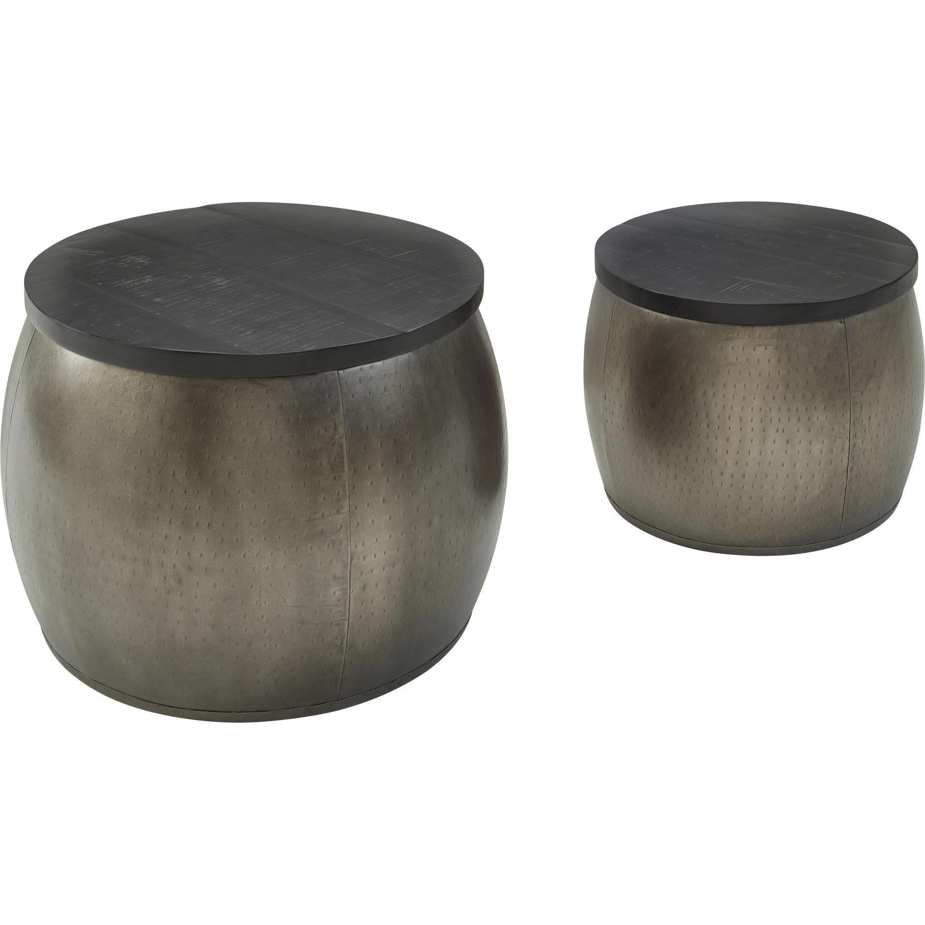 FineBuy, Couchtisch + Beistelltisch, Cyra (55 x 55 x 45 cm)