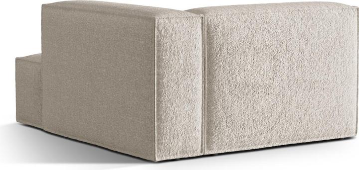 Image du produit Micadoni Bouclé Chaise Longue Droite, "Nuria", 1 Place, Beige, 147x127x72 Fabriqué en Europe