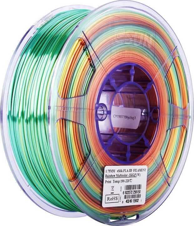 eSUN eSilk-Rainbow (PLA, 1.75 mm, 1000 g, Mehrfarbig)