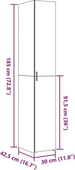 Image du produit vidaXL Highboard (42.50 x 30 x 185 cm)