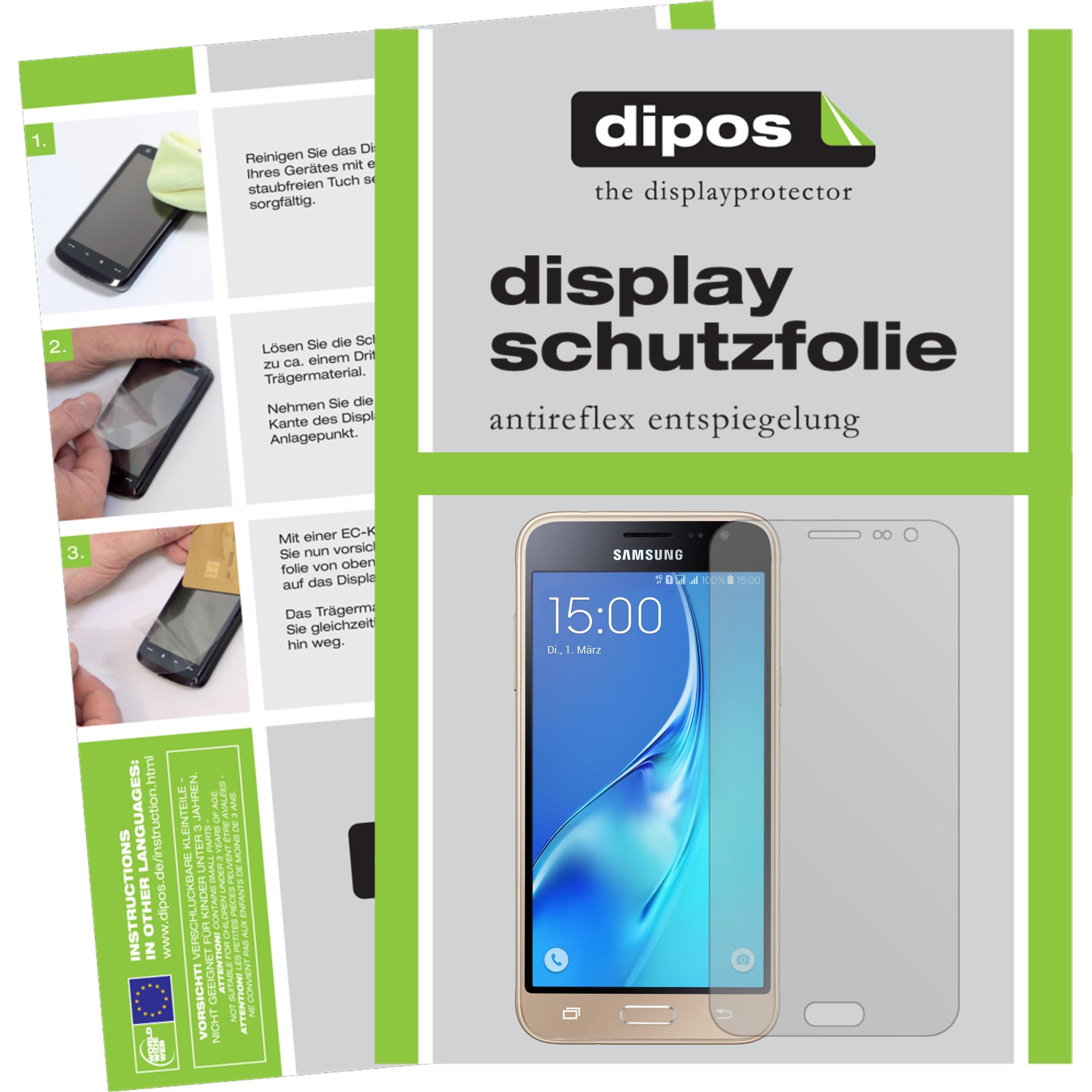 Dipos Displayschutzfolie Antireflex (6 Stück, Samsung Galaxy J3 (2016)), Smartphone Schutzfolie, Transparent
