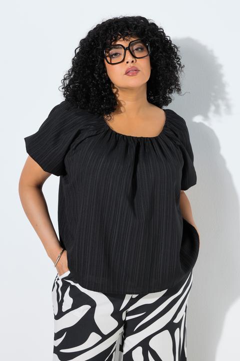 Immagine prodotto Ulla Popken Bluse, Oversized, Carmen-Ausschnitt, Halbarm, Futter (46, 48)