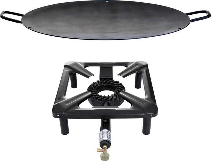 Paella World Kruk-kookset (groot) met ijzeren wok/grillpan Ø 50 cm - zonder veiligheidspil
