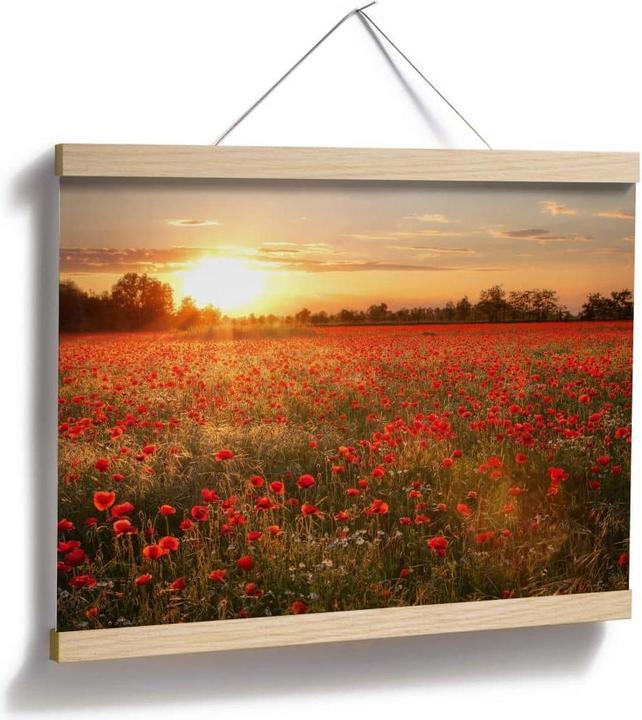 Actual product image Trenddeko Poppy field in sunset (50 x 60 cm)