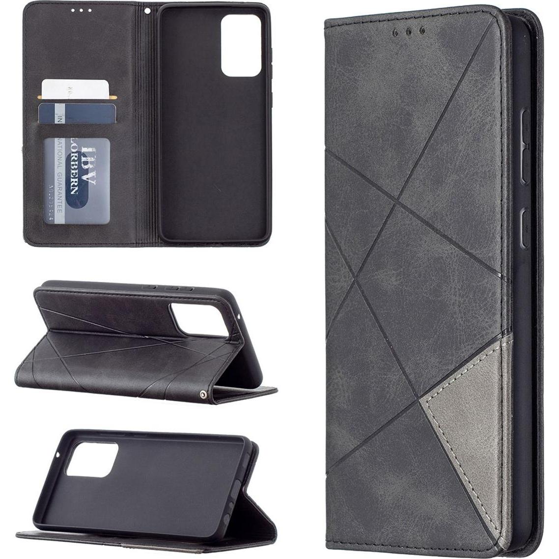 König Design Hülle Handy Schutz für Samsung Galaxy A72 5G Case Cover Tasche Etuis Schwarz Neu (Samsung Galaxy A72 5G), S...