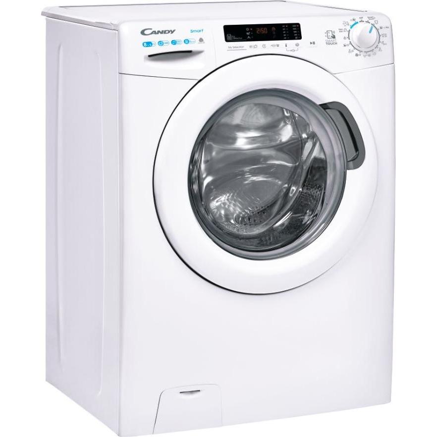 Candy CSWS 4852DWE/1-S Waschtrockner Freistehend Frontlader, Waschtrockner, Weiss