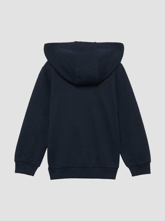 Actual product image S.Oliver Sweatshirt Unisex Kapuzen-Sweatshirt mit Rippbündchen und kleinem Print-Detail (92)