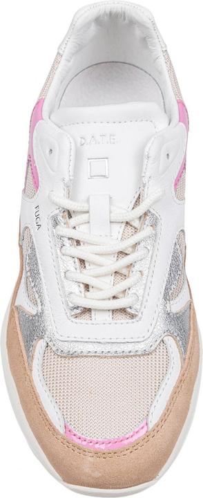 Produktbild D.a.t.e. D.a.t.e fuga sport sneakers in leather and fabric color ivory/pink (38)