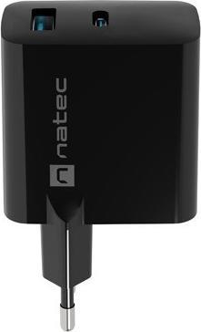 Produktbild Genesis Ladowarka sieciowa Natec Ribera Gan 1x USB-A + 1x USB-C 65W czarna (65 W)