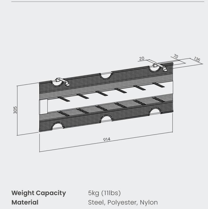 Produktbild Vivolink Under-Desk Mesh Cable (Kabeldurchlass, 13.50 cm)