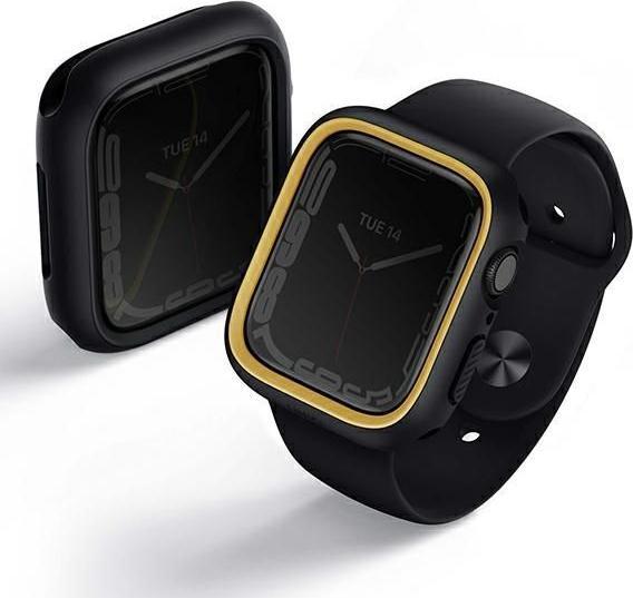 Produktbild Uniq etui Moduo Apple Watch Series 4/5/6/7/8/SE 44/45mm czarny-musztardowy/midnight-mustard