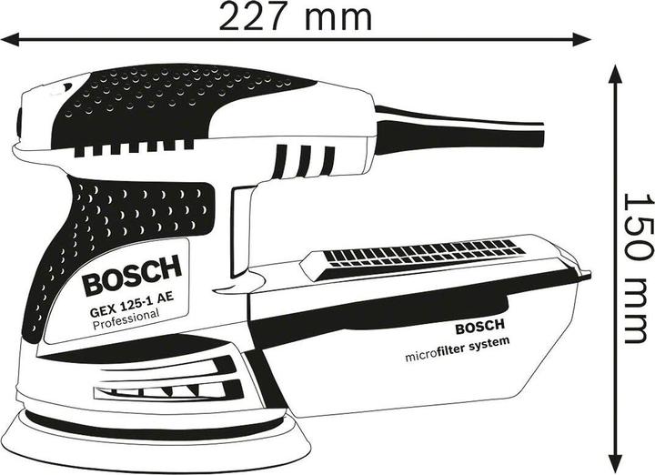 Actual product image Bosch Professional GEX 125-1 AE (Eccentric grinder, 250 W)