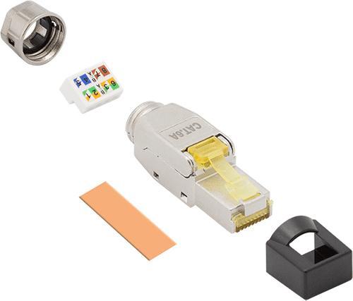 Actual product image LogiLink Feldkonfektionierbarer RJ45 Stecker, Cat.8.1, geschirmt, extra kurz