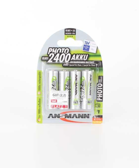Produktbild Ansmann NiMH-Akku Mignon 2400mAh Photo 4er-Blister (4 Stk., AA, 2400 mAh)