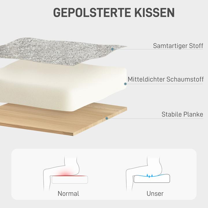 Produktbild Homcom Bürostuhl Polyester, Schaumstoff Hellgrau