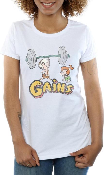 Image du produit The Flintstones - T-shirt BAM BAM GAINS DISTRESSED - Femme (XL)