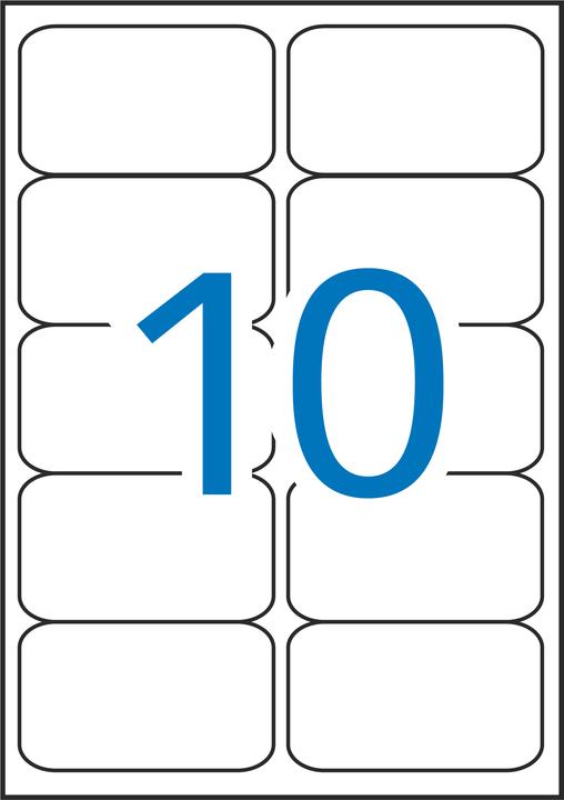 Actual product image Agipa Weatherproof film labels, 99.1 x 57 mm, white