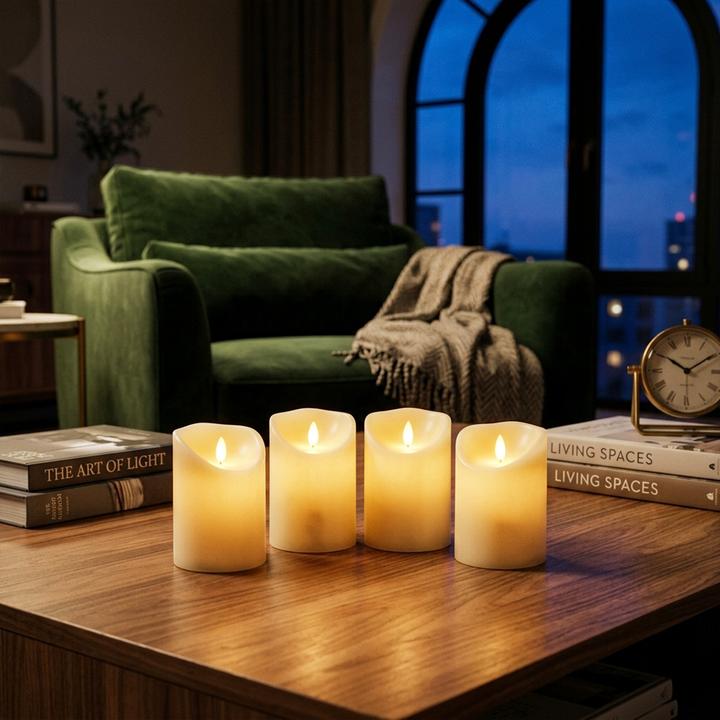 Actual product image Relaxdays 4x LED candles (4x)