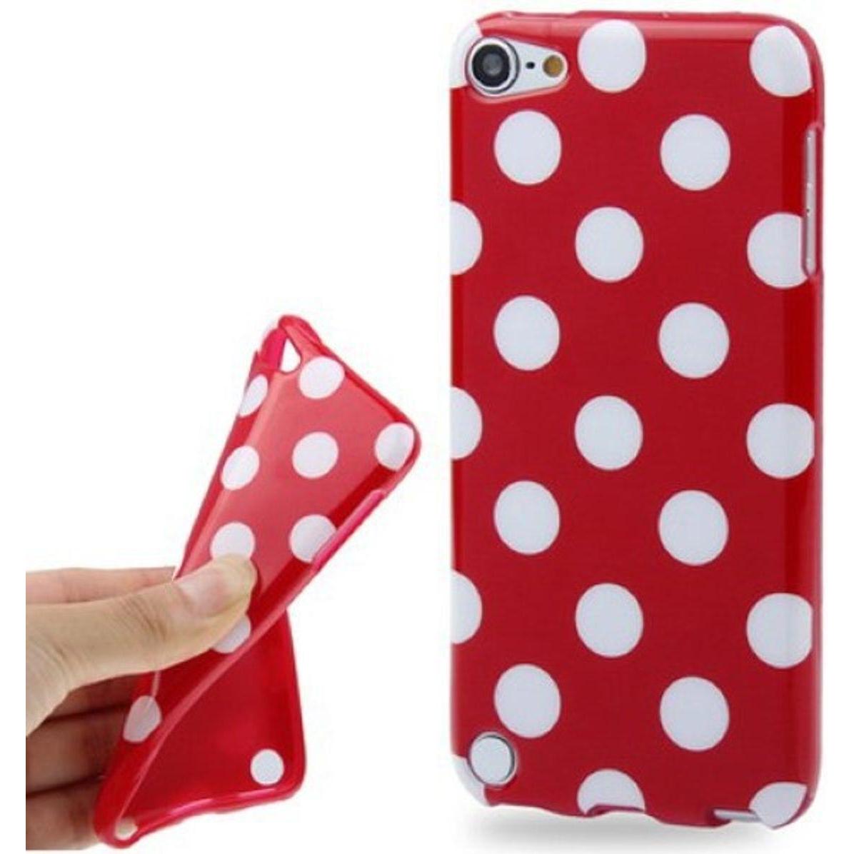 König Design Handyhülle Design Punkte für Apple iPod Touch 5, MP3 Tasche + Hülle, Rot