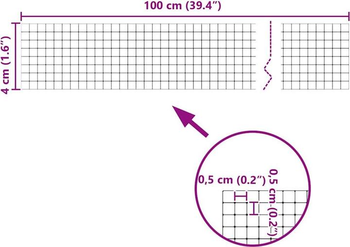 Actual product image vidaXL Spiegel-Trennwand (100 x 4 cm)