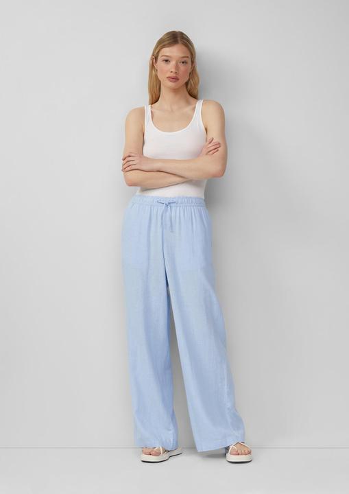 Actual product image S.Oliver Hose Leinenmixhose mit Gummizug und weitem Bein (W44/L32)