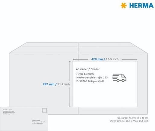 Produktbild HERMA Universal Etiketten A3