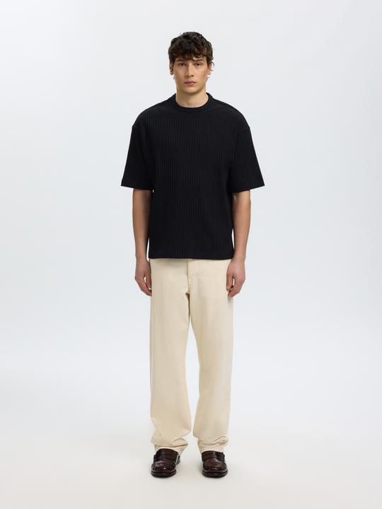 Produktbild Selected Geripptes Relaxed Fit T-Shirt (M)
